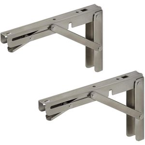 Roestvrij staal klapconsoles - zware lasten - 200 x 120 mm - draagkracht 150 kg