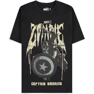 Captain America Zombified Heren T-shirt - zwart - S