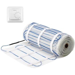 Set 2,5m2 Mat 150Watt/m² + Thermostaat | Vloerverwarmingsmat Set 2,5m² | 150Watt/m² + gratis WARMUP Mstat AAN/UIT thermostaat | Elektrische vloerverwarming