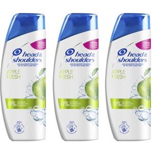 Head & Shoulders - 2 in 1 Shampoo & Conditioner - Tot 100% Roosvrij - Apple fresh - Voordeelverpakking - 3X 450ml