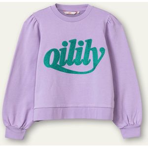 Oilily - Habits logo sweat crew neck top long sleeves - Lila - XS