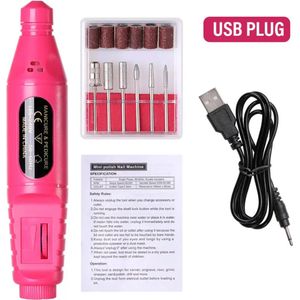 Xerolax Pedicureset Electrisch - Elektrische Nagelvijl - Pedicureset Professioneel - 10 in 1 - Nagelfrees - Nagelfrees Elektrische - Voeten - Handen - Rood