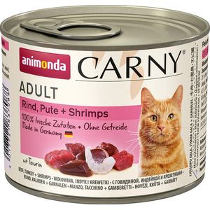 Animonda Carny Rund, Kalkoen + Garnalen Adult 6 x 200 gram ( katten natvoer )