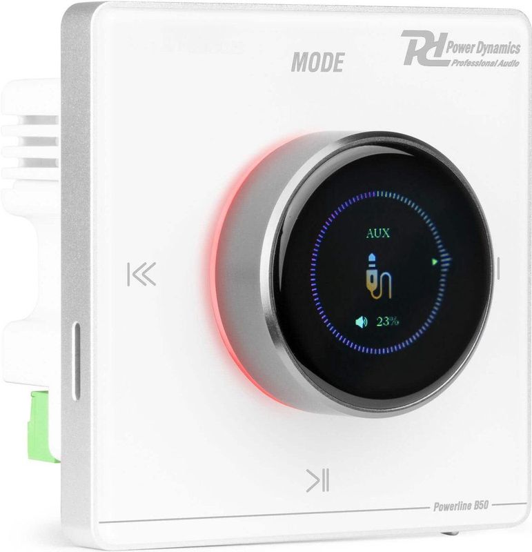 Power Dynamics - Powerline B50W - Inbouwversterker - Wit - 2x 25W