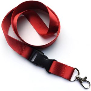 Ecorare® - Sleutelkoord - Kliksluiting - Lanyard - Keycord - Bordeauxrood - 50 cm