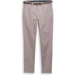 TOM TAILOR Herenbroek, 39128 - Witbruin zigzag structuur, 30W / 36L