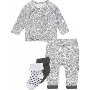 Noppies - kledingset - Broek Kirsten wit met stip - Shirt Hannah - 2paar sokken - Maat 74