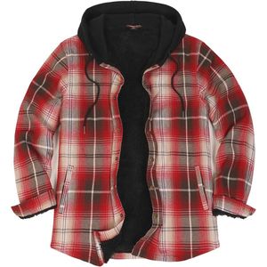 Flanellen Hemdjack met Knoopsluiting en Capuchon - Warm Winter Plaid