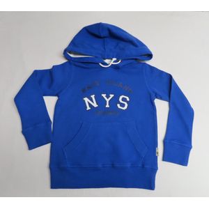 Sweat Shirt - Jongens - Blauw afgewerkt met wit - 4 jaar 104