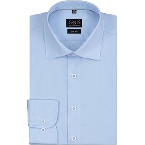 GENTS - Slimfit - Bamboe - Lichtblauw - Maat EU40/M