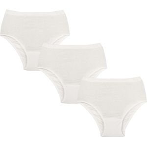 4-pack Dames Tailleslip Schöller 100% katoen Wit- maat 42 ( XL )
