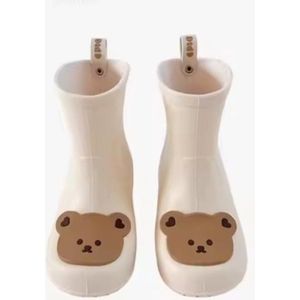 Regenlaarsjes - Peuter regenlaarsjes - Gebroken wit regenlaarsjes - Regenlaarzen kinderen - Regenlaarzen peuters - PVC laarsjes - Maat 22/23 - Meisjes - Jongens - Waterdicht - Kaplaarsjes