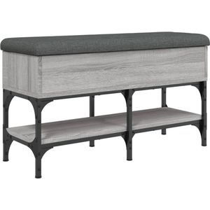 vidaXL Schoenenbank - Grijs Sonoma Eiken - 82x32x45 cm Schoenenbank - Benk Met Opbergruimte - Schoenuitlegger - Entryway Furniture - Meubilair Voor De Hal