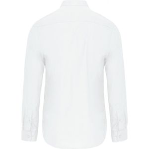 Luxe Overhemd/Blouse met Mao kraag merk Kariban maat M Wit