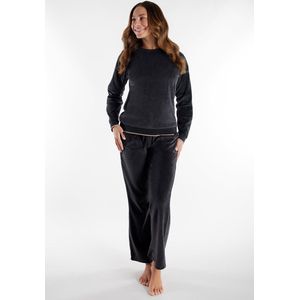 Tom Tailor huispak dames velours - zwart - 60387/920 - maat 44