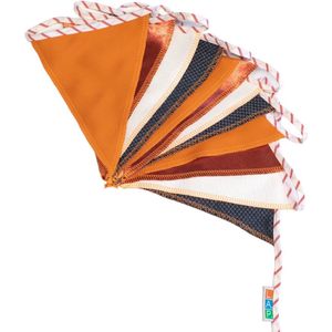 Vlaggenlijn Holland | 7,5 meter | stoffen vlaggetjes | duurzaam & handgemaakt | oranje rood wit blauw