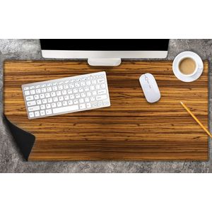 Bureau onderlegger - Houten Wand met Textuur - 80x40 cm - 2 mm Dik - Bureau mat Vinyl