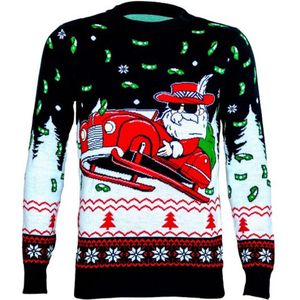 Pimp santa Foute kersttrui - Maat: L - Gebreide kersttrui - Heren kersttrui - Dames kersttrui - Foute kersttruien - Kerst outfit - Kerstkleding - Lelijke kersttrui - Gekke kersttrui -