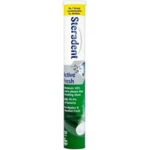 Steradent - Kunstgebit Reinigingstabletten - Active Fresh Plus - 6 x 30 tabletten - Voordeelverpakking