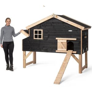 Wood Selections Kippenhok Jens XL - Kippenren - Nachthok Kippen voor buiten - kippenhok met buitenverblijf - Dierenverblijf