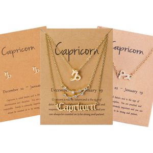 Bixorp Stars 5 Steenbok / Capricorn sieraden Goudkleurig - Set van Sterrenbeeld Ketting + Oorbel + Armband