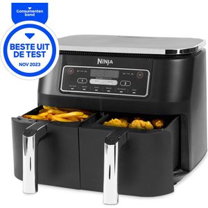 Ninja Foodi AF300EU Dubbele Airfryer XXL - Twee Kookvakken - 7.6 Liter - 2400 Watt - Dual Zone Technologie