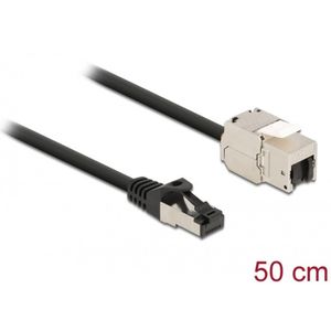Delock - Netwerkkabel - Zwart - PVC/Metaal - 50 cm