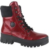 Rieker - Winterlaarsjes - Rood/Zwart - Plateau - Glanzend