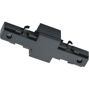 Spanningsrail Doorverbinder - DUOLINE - Rechte Connector - 2 Fase - Mat Zwart