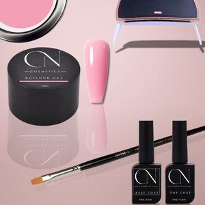 CN Cosmetics - Builder Gel Set - 15 Builder Gel - Gel Starterset - Nagelset - Biab Set - Met Lamp