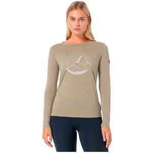 Super.natural - Mountain Mandala Tree - T-shirt Met Lange Mouwen - Grijs