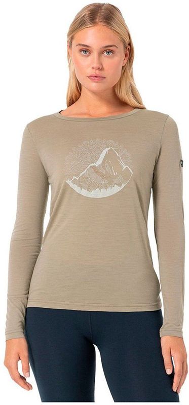 Super.natural - Mountain Mandala Tree - T-shirt Met Lange Mouwen - Grijs