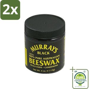 Murray's - Black Beeswax - Haarwax - Extra Sterke Hold - Voor Zwart Haar - 114 g - Voordeelverpakking - 2 stuks - Haarwax zwart haar - Hold voor dreadlocks
