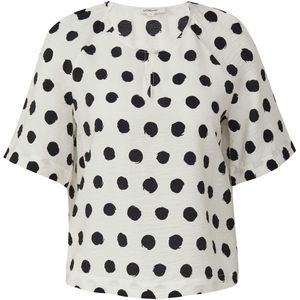 s.Oliver RED LABEL - Blouseshirt - All-over Motief - Relaxed Fit - Ronde Hals - Viscosemix