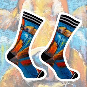 Sock My Art Cow - herensokken - naadloos - Egyptisch katoen - 43-46 - Vaderdag cadeau