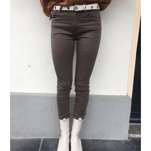 Hill Fashion - Spijkerbroek - Norfy - Skinny - Taupe - Maat 36