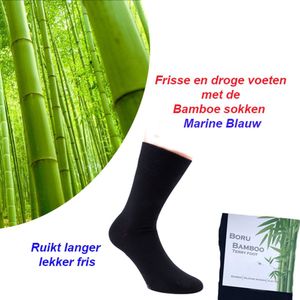 6-pack Bamboe sokken | Maat 43-45 | Marine Blauw