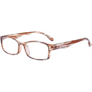 XYZ Eyewear Leesbril Bruin +2.00 - Dames - Heren - Leesbrillen - Trendy - Lees bril - Leesbril met sterkte - Voordeel - Dierenprint - Met sterkte +2.00