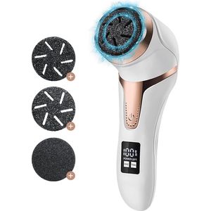 Elektrische Eeltverwijderaar met Stofzuigsysyteem -inclusief 3 vijlschijven & borstel - Voetvijl - Eeltvijl - Draadloze eeltverwijderaar - USB oplaadbaar - Professionele eeltverwijderaar