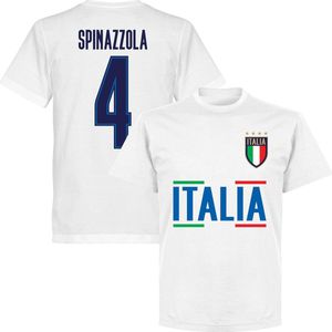 Italië Spinazzola 4 Team T-Shirt - Wit - Kinderen - 104