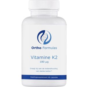 Vitamine K2 - 180 mcg - 60 capsules - MK-7 - menaquinon - opname calcium - botontwikkeling