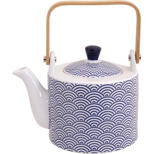 Tokyo Design Studio - Nippon Blue Theepot 0,8 liter in fraaie Geschenkdoos.Theepot met uitneembaar Theefilter