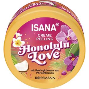 ISANA Cremepeeling - Bodyscrub - Honolulu Love | 1x 200ml - Exotische Geur - Kokos, Vanille & Tropische Bloemen
