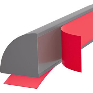 Flexibele driehoekige sierstrip - Grijs 200cm - Zelfklevende rubberen sierstrip - Voor tegelranden, kastranden en wandovergangen - Geschikt voor plafonds, muren, muur, vloer en keukenranden