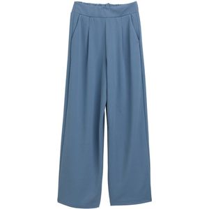 TOM TAILOR DENIM - Bandplooibroek - Donkerblauw - Wide Leg - Mid Waist