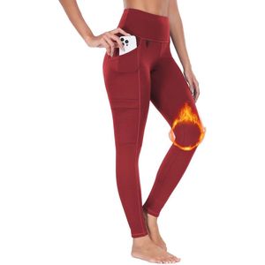 Dames Thermo Wandel Leggings Hoge Taille Fleece Gevoerd Waterdicht
