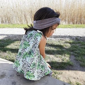 tinymoon Meisjes Top Soft Nature Leaves Leopard – model Tie Flare – Maat 98/104