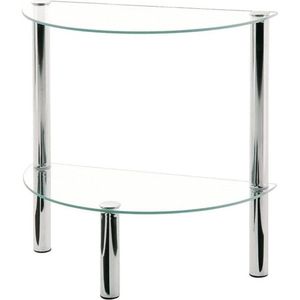 Salontafel metaal chroom - modern design - B 45 x D 22 x H 47 cm