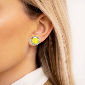 Yelly-Cristal Oorbellen | Oranje Gloed Oor Bellen | Kristal Oorhangers | Ibiza | Fashion Jewelry | Earrings | Oorknopjes