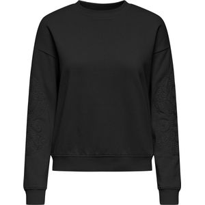 Jacqueline de Yong - Jdyasta Life Emb Sweat - Zwart - Dames Trui